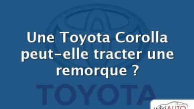 Une Toyota Corolla peut-elle tracter une remorque ?